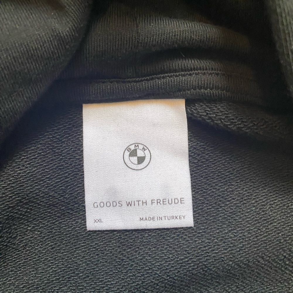 BMW Black Hoodie with White Logo Outline Men’s Size XXL - Picture 4 of 6